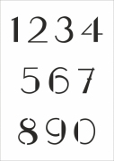 Mehrwegschablone Zahlen 2